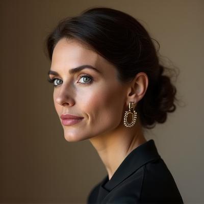 Portrait élégant de la créatrice en chef de Fleur Atelier